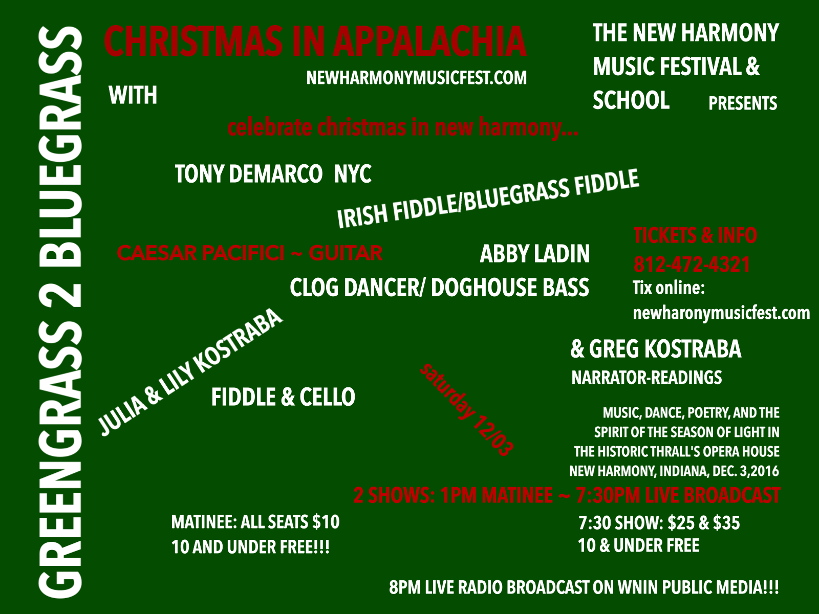 NHMF 2016 New Harmony Music Festival and School